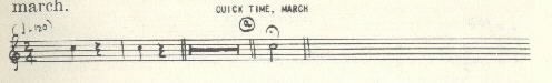 Image of musical score for Quick time, march.
