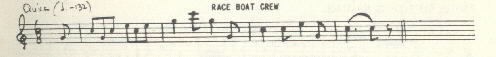 Image of musical score for Race boat crew.