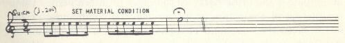 Image of musical score for Set material condition.