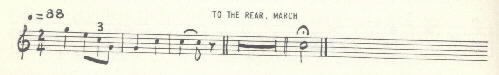 Image of musical score for To the rear, march.