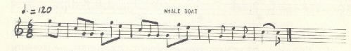 Image of musical score for Whale boat.