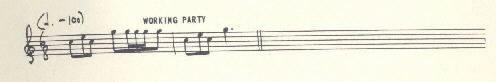 Image of musical score for Working party.