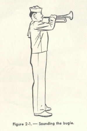 Image of Figure 2-1. - Sounding the bugle.
