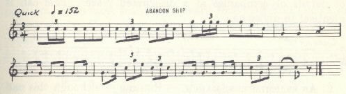 Image of musical score for Abandon Ship.