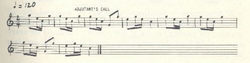 Image of musical score for Adjutant's Call.