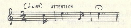 Image of musical score for Attention.