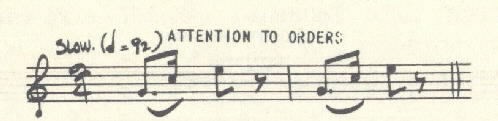 Image of musical score for Attention to orders.