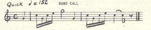 Image of musical score for Band Call.
