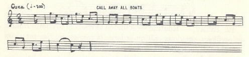 Image of musical score for Call away all boats.