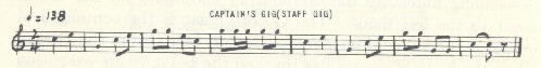 Image of musical score for Captain's gig (Staff gig).
