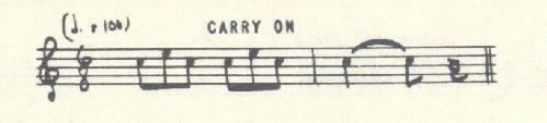 Image of musical score for Carry on.