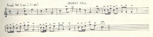 Image of musical score for Church call.