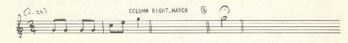 Image of musical score for Column right, march.