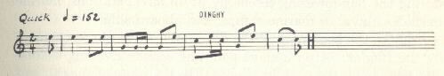 Image of musical score for Dinghy.
