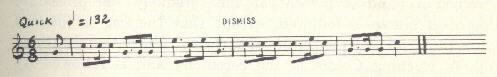 Image of musical score for Dismiss.