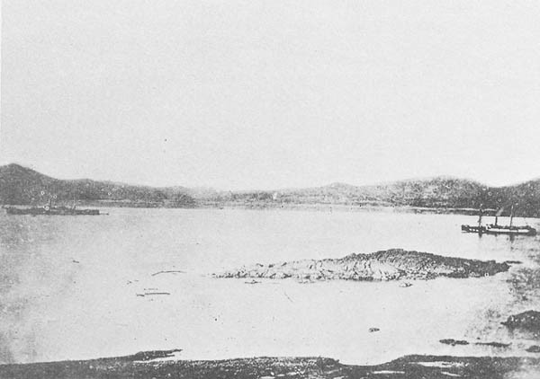 USS Monocacy and USS Palos on Salée River, 1871.