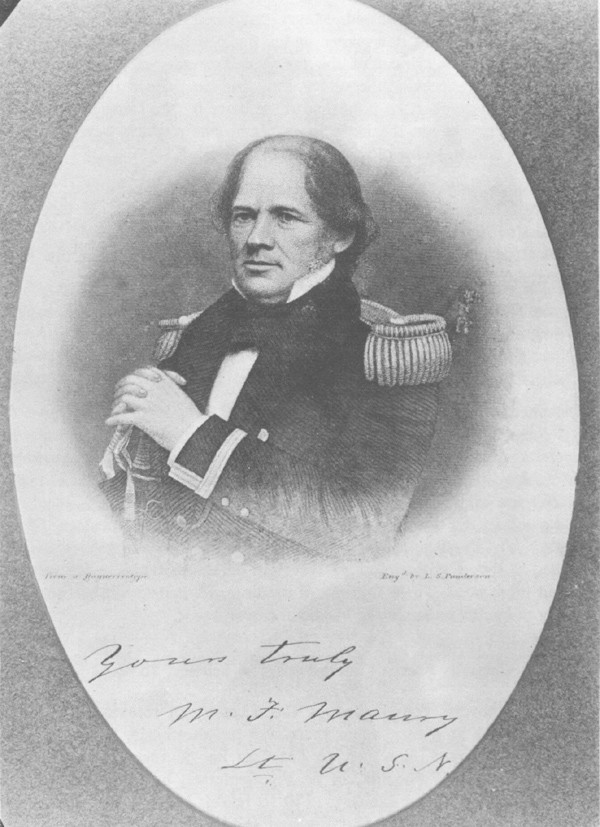 Lt. M.F. Maury, USN. From an 1855 engraving.