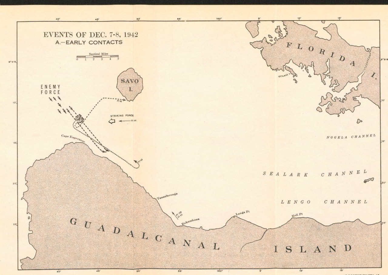 Map of Events dec 7-8 1942
