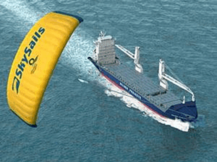 Figure 9. SkySails Concept Applied to Commercial Cargo Ship