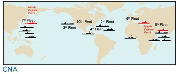 Map with US Fleets.