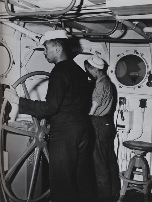 "Aboard USS PC-1264. "