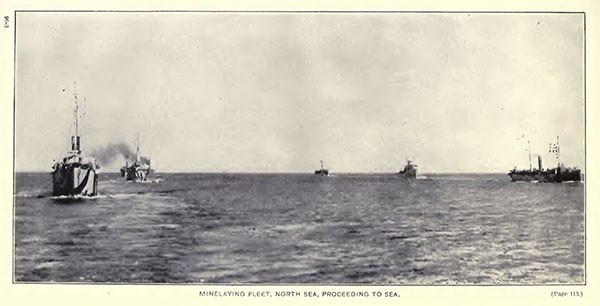 Minelaying Fleet, North Sea, proceeding to sea.