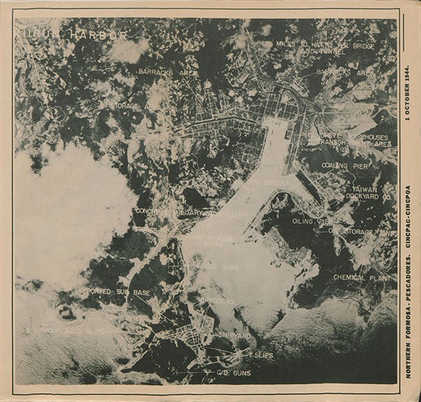 Map: aerial view of Kiirun Harbor.