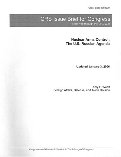 Nuclear Arms Control: The US-Russian Agenda cover image.
