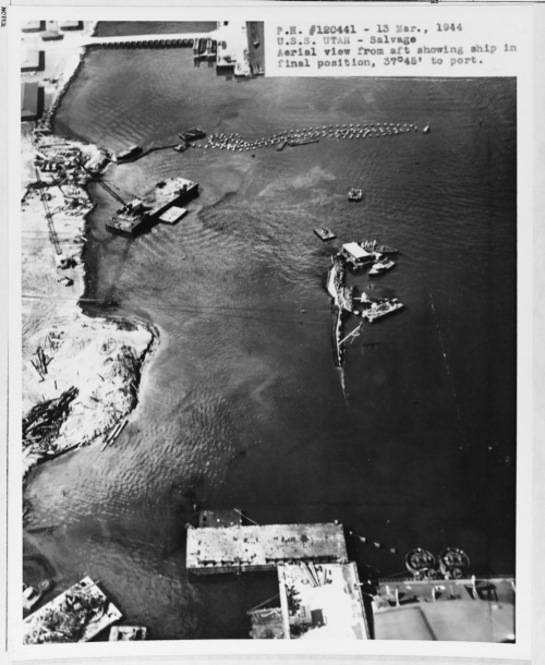 Salvage of USS Utah (AG-16), 1943-44