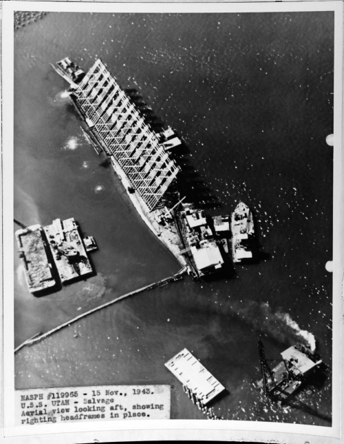 Salvage of USS Utah (AG-16), 1943-44