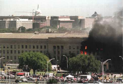 Impact scene with the Capitol in the background.