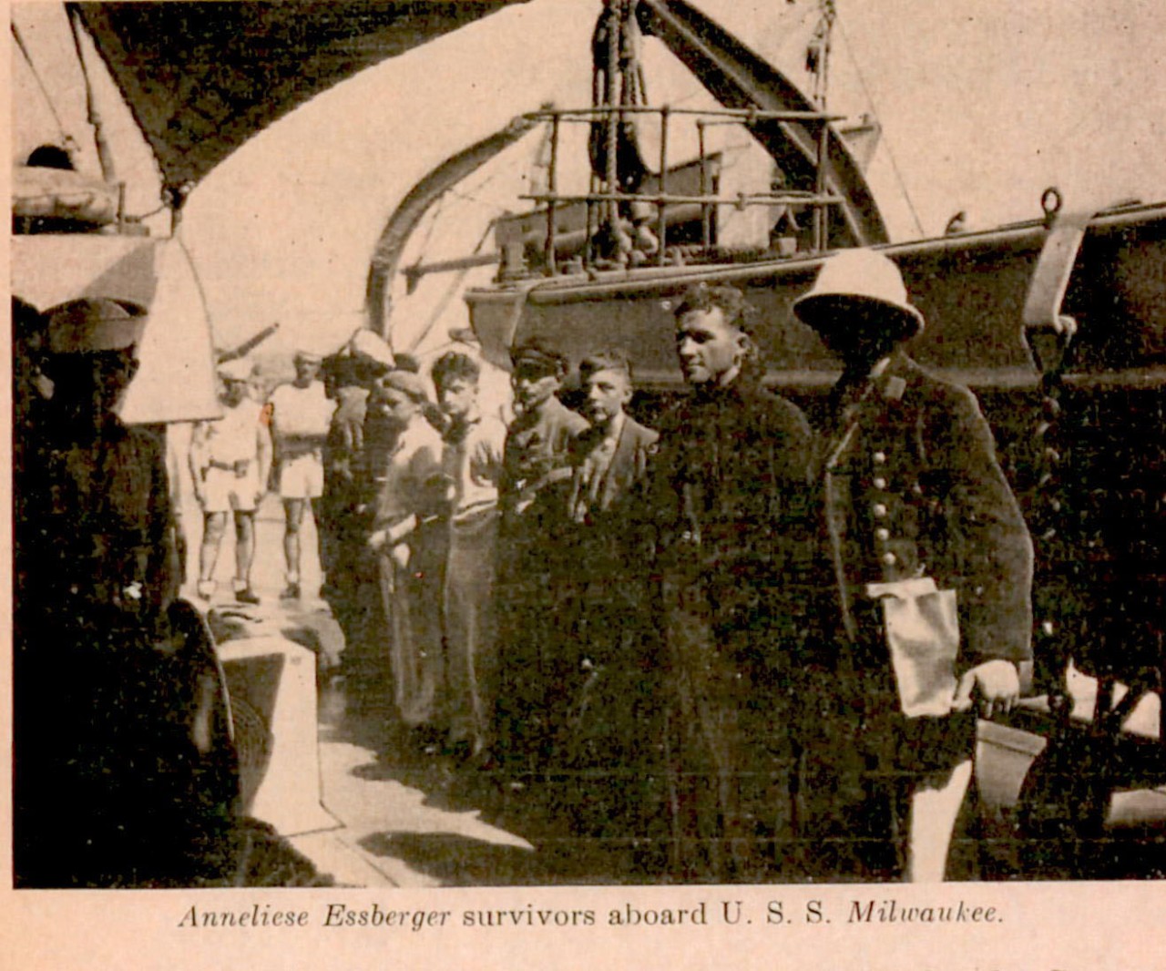 Anneliese Essberger survivors aboard U.S.S. Milwaukee