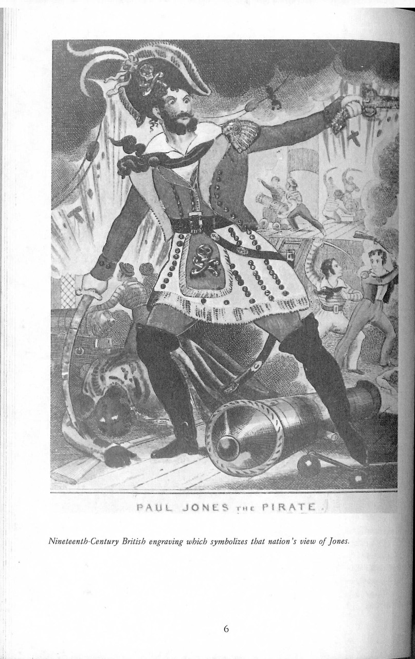 Paul Jones the Pirate Nineteenth-century British engraving symbolizes that nation's view of Jones.