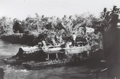 "River Assault Group (RAG) patrol boats used by Da Nang Harbor Patrol to protect the inner harbor, March 1966. Each boat carries an American advisor."
