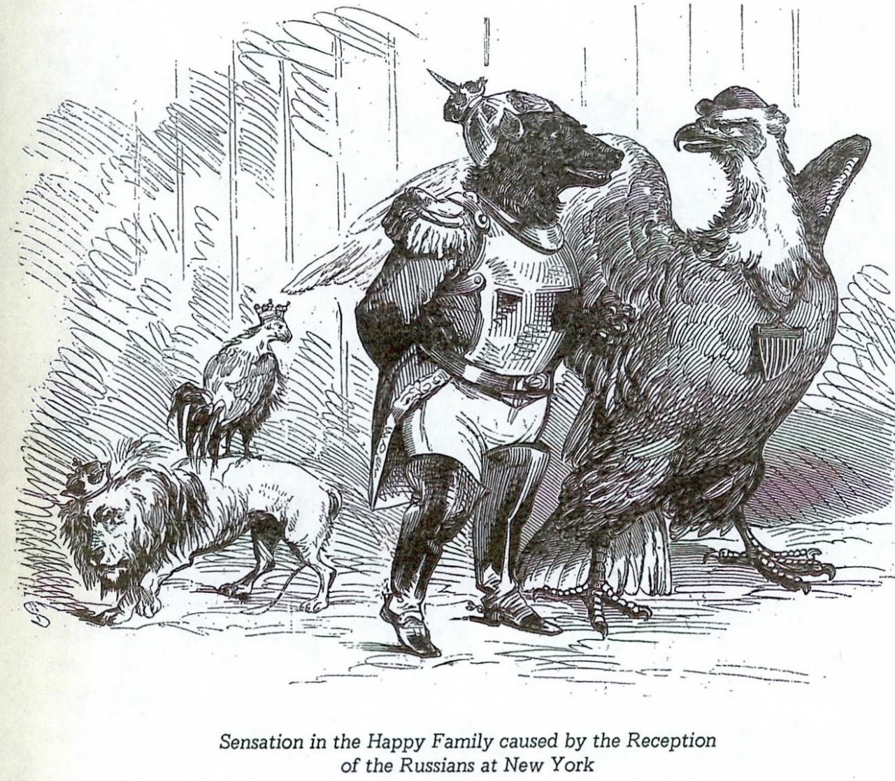 Sensation in the Happy Family caused by the Reception of the Russians at New York