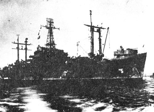 USS Catoctin, Sept. 45 to Dec. 45.