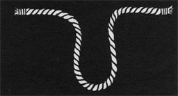 Drawing of a rope with a bend.