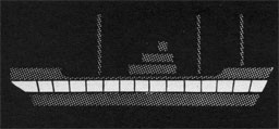 Silhouette of a ship with the strake section highlighted.