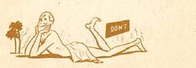 Image of "Don't" with a sunbather