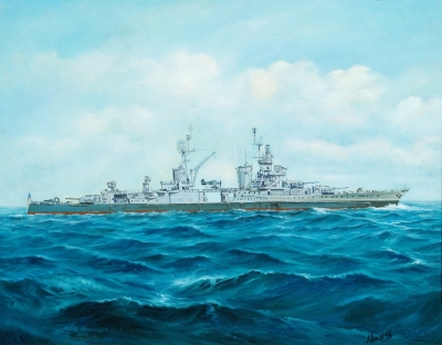 Painting of USS Indianapolis (CA-35)