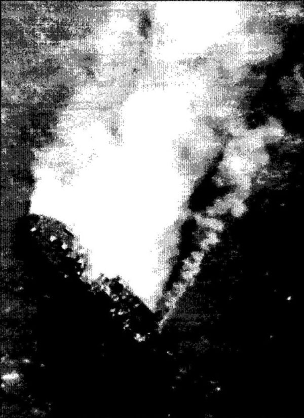 Burning North Vietnamese patrol boat after 5 August strike.