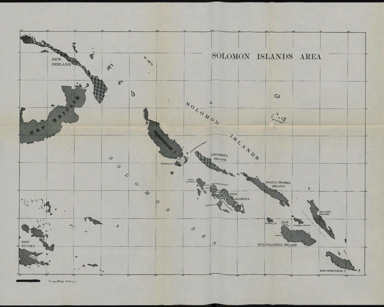 Solomon Islands Area map