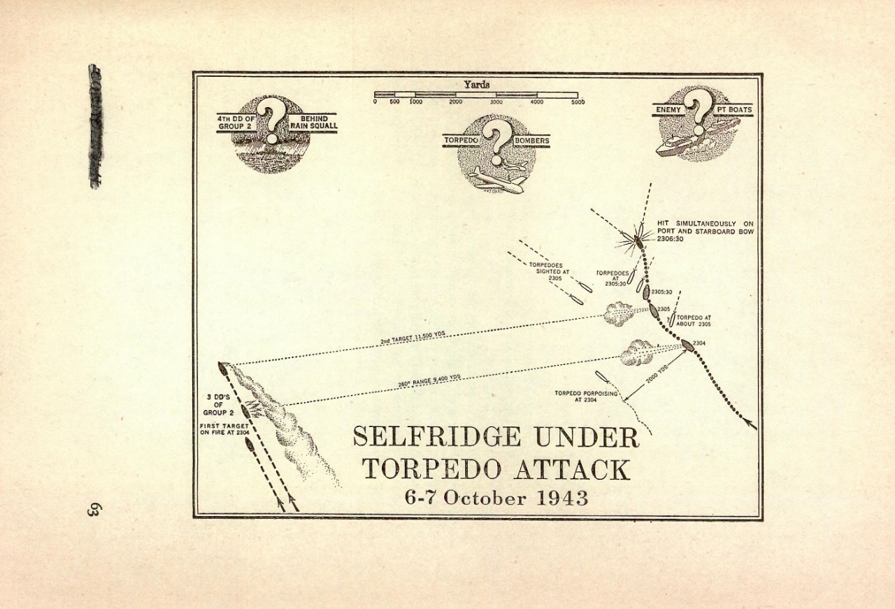Selfride under torpedo attack, 6-7 October 1943