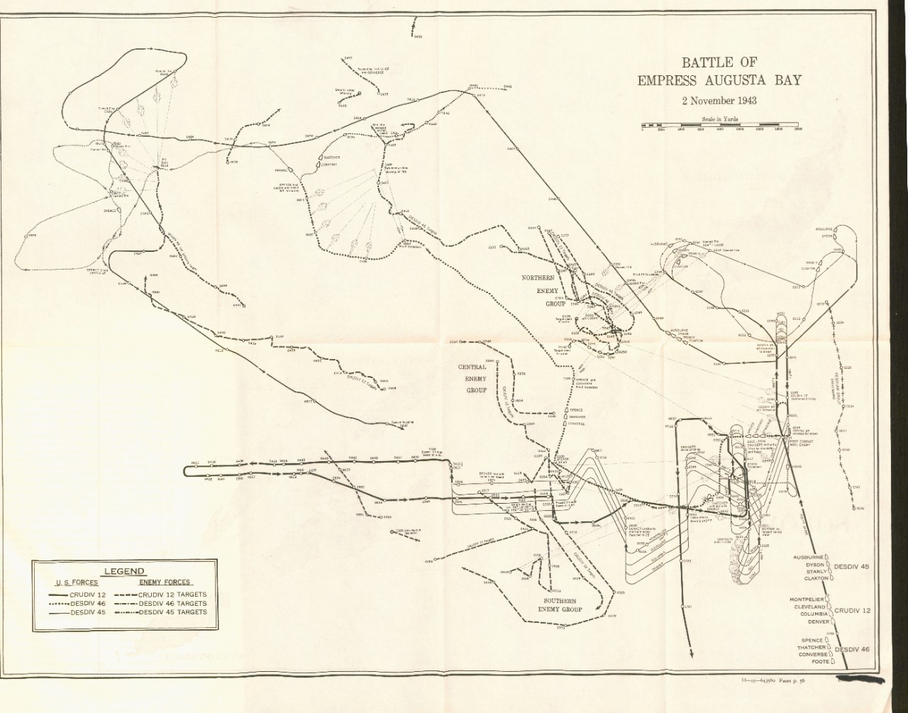 Map of the Battle of Empress August Bay