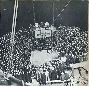 A Ringer - Navy men slug it out on board USS California back in 1923.