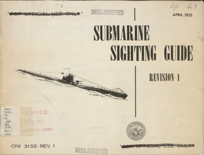 Submarine Sighting Guide Rev 1 Cover Page