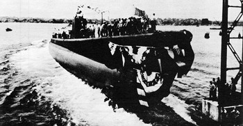 USS Darter's launch-Groton, 6 June 1943
