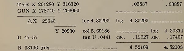 X and Y coordinates above set in a table format.
