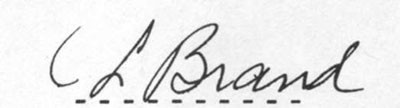 Signature of C. L. BRAND.