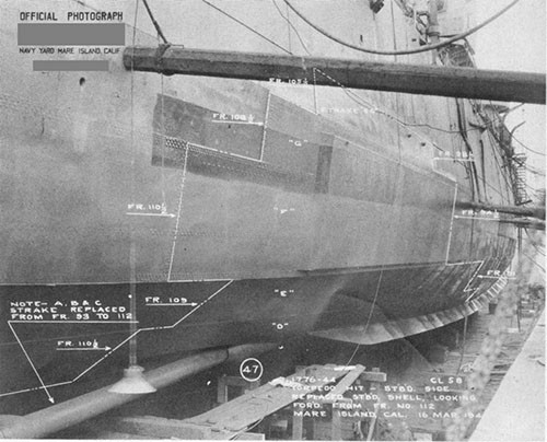 Photo 36: Permanent shell plating on starboard side.